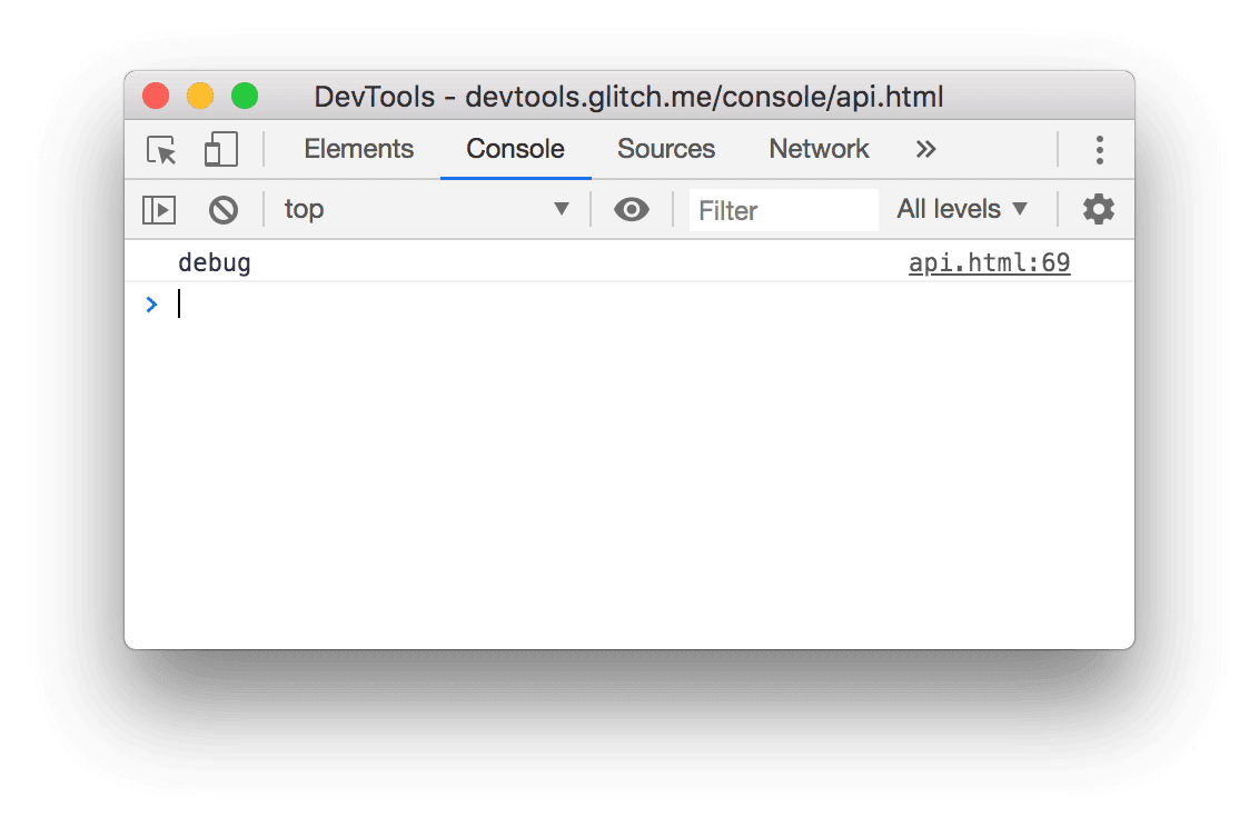 使用 debug() 在函数内部中断